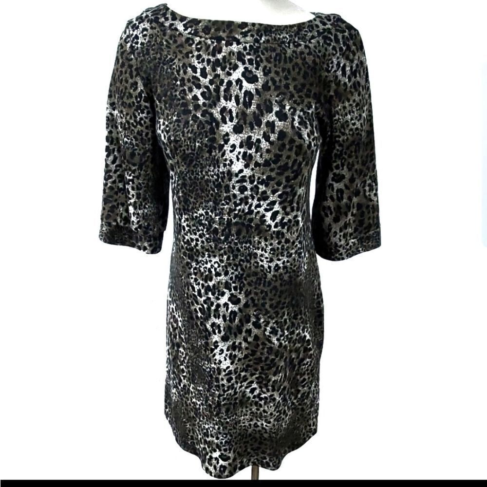 Papillon blanc Brown Animal Print Dress Size XL